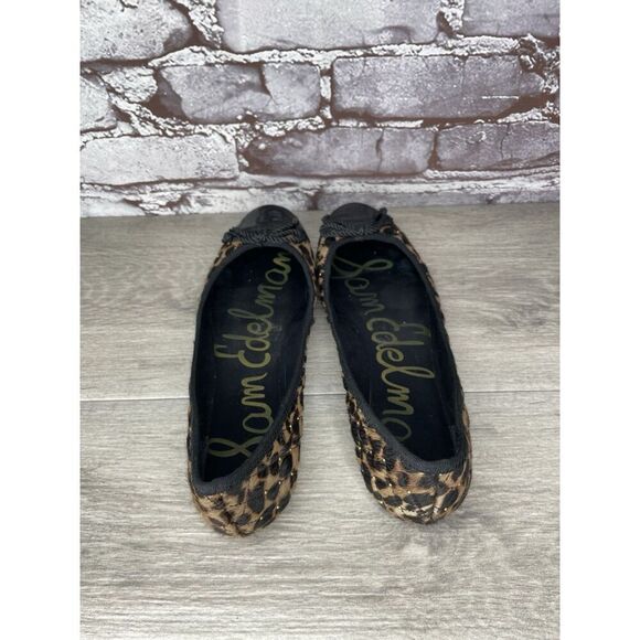 Sam Edelman Calypso Quilted Leopard Ballet Flats Shoes Women 8M US - Picture 13 of 16